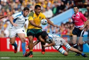 during the 2015 Rugby World Cup Pool A match between Australia and Uruguay at Villa Park on September 27, 2015 in Birmingham, United Kingdom.